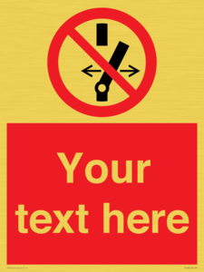 Custom prohibition Do not alter the state of the switch